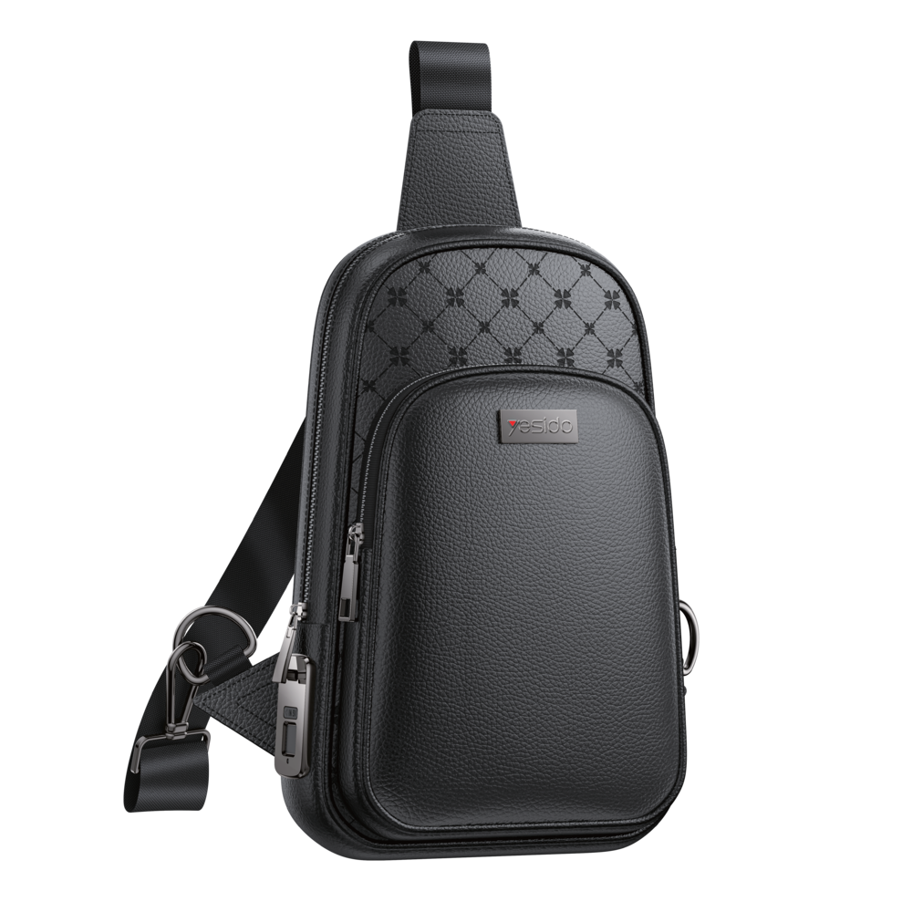 Yesido Wb58 Smart Leather Crossbody Bag With Fingerprint Lock“ Premium Quality, Stylish & Durable Protective Ca